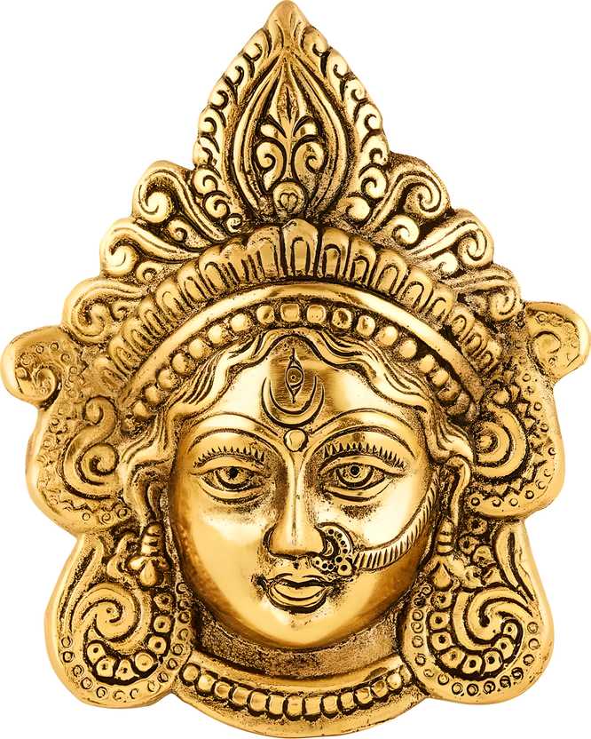Ma Ambika Durga Face Wall Hanging Brass Showpiece