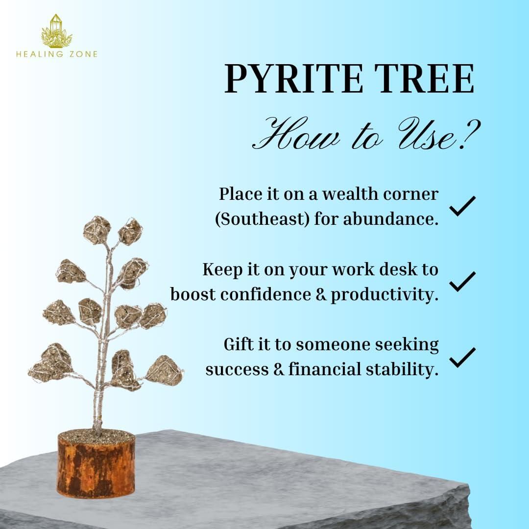 Pyrite Tree Home Decor For Abundance - 15 Beads