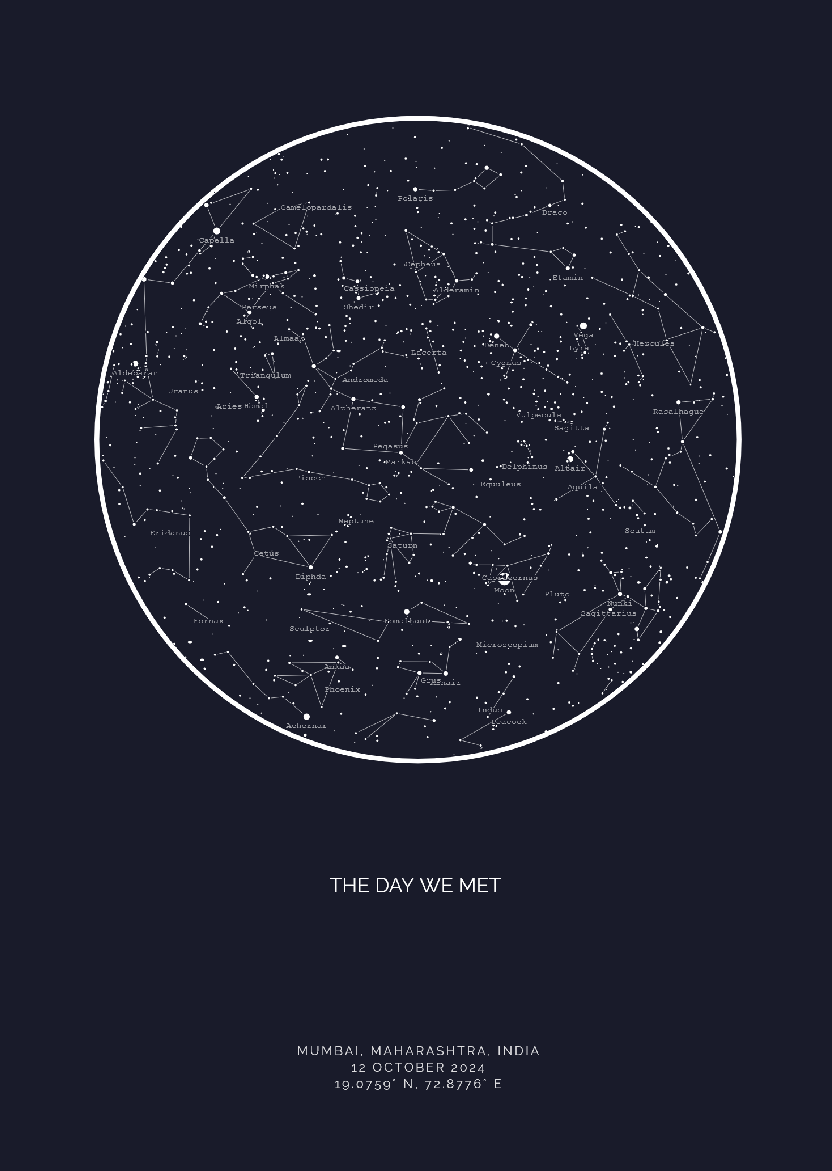 Personalized Star Map - Custom Celestial Print - Digital File