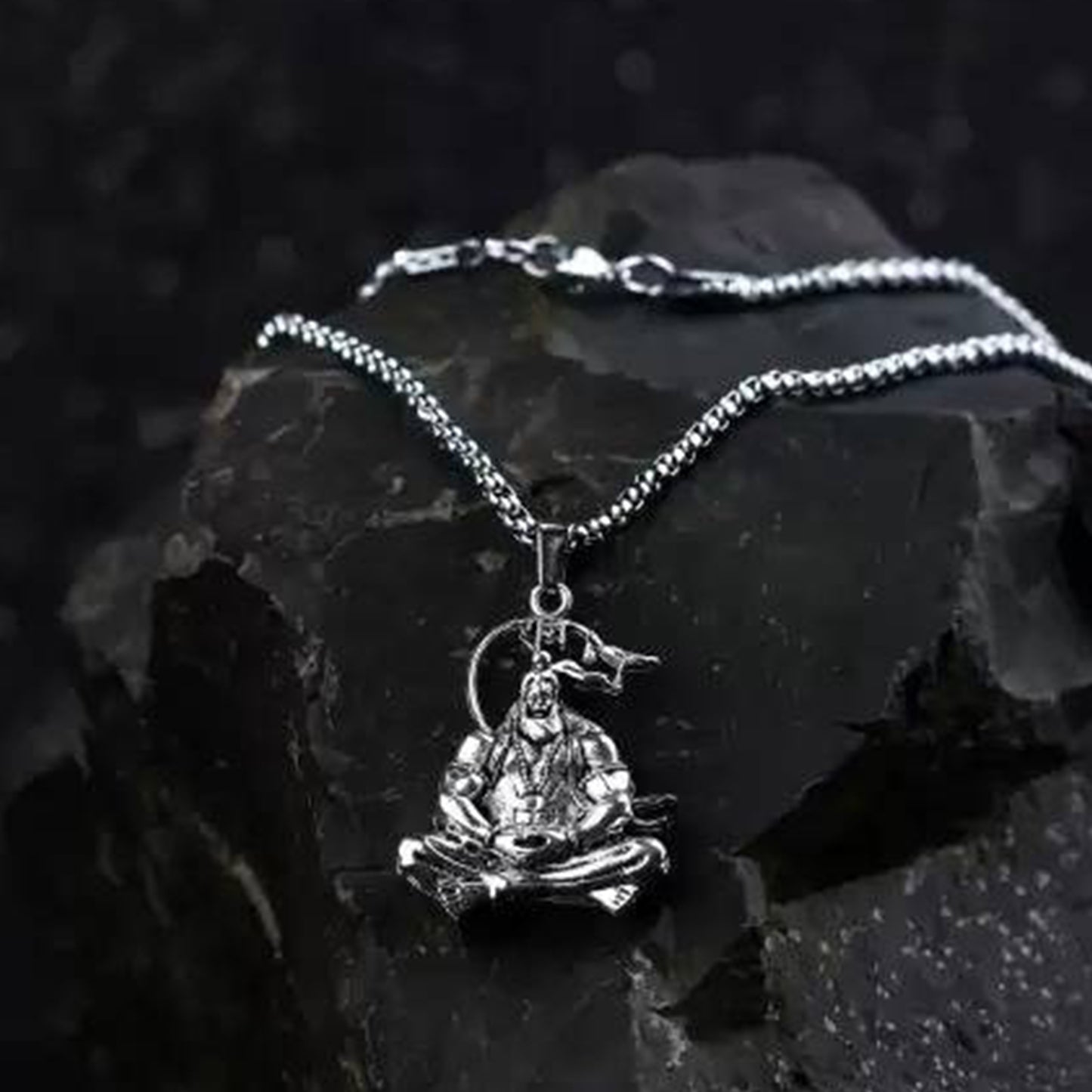 Hanuman Ji Pendant with Chain for Men And Women (1 Pc)