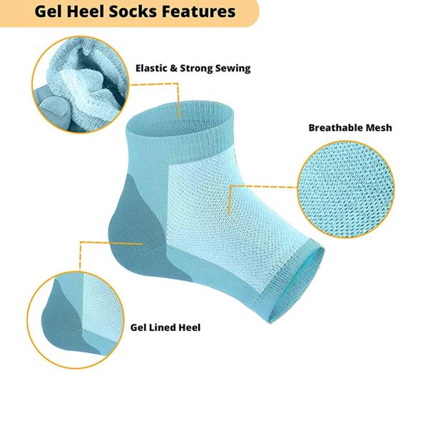 343 Heel Pain Relief Silicone Gel Heel Socks – Ultimate Comfort & Protection