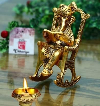 Relaxed Lord Ganesha Statue