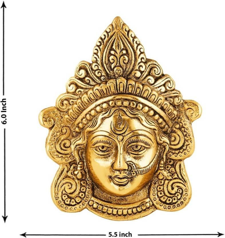 Ma Ambika Durga Face Wall Hanging Brass Showpiece