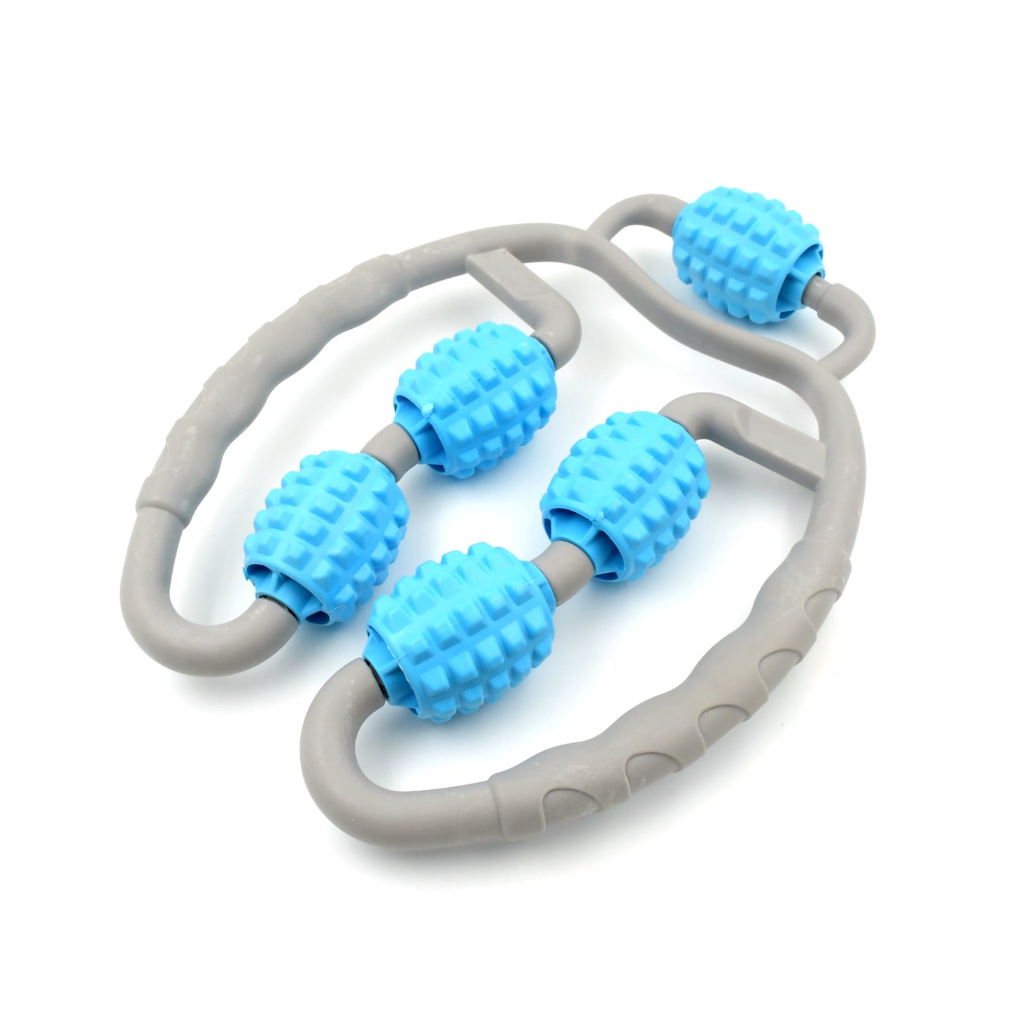 Muscle Massage Roller 5 Wheels Relieve Soreness Leg Muscle Roller Fitness Roller Muscle Relaxer Massage Roller Ring Clip All Round Massaging Uniform Force Elastic Pp Drop Shaped For Home Use (1 Pc)