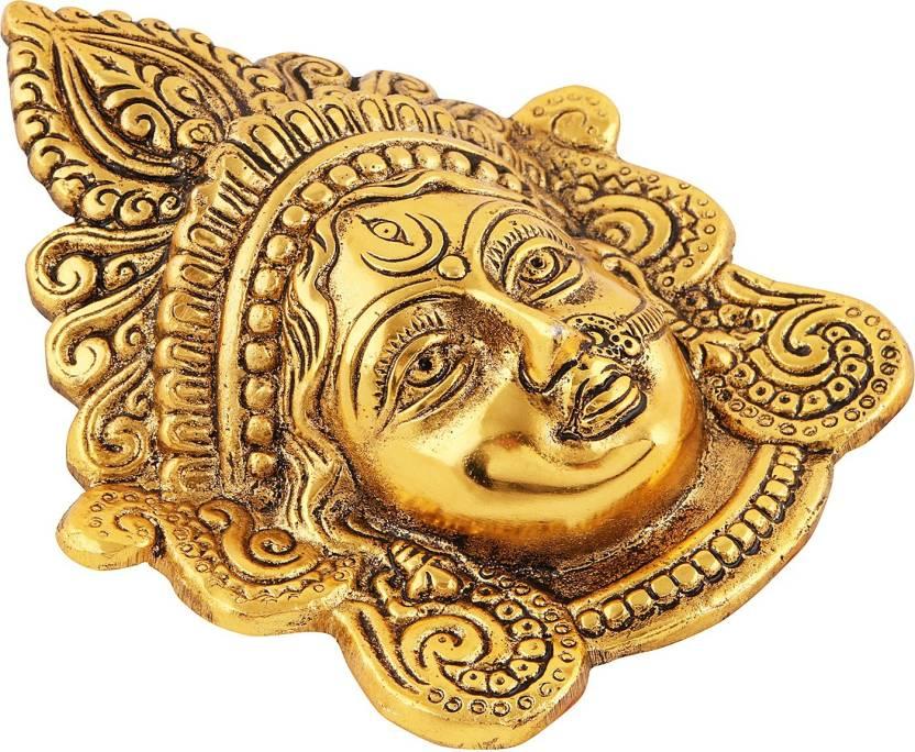 Ma Ambika Durga Face Wall Hanging Brass Showpiece
