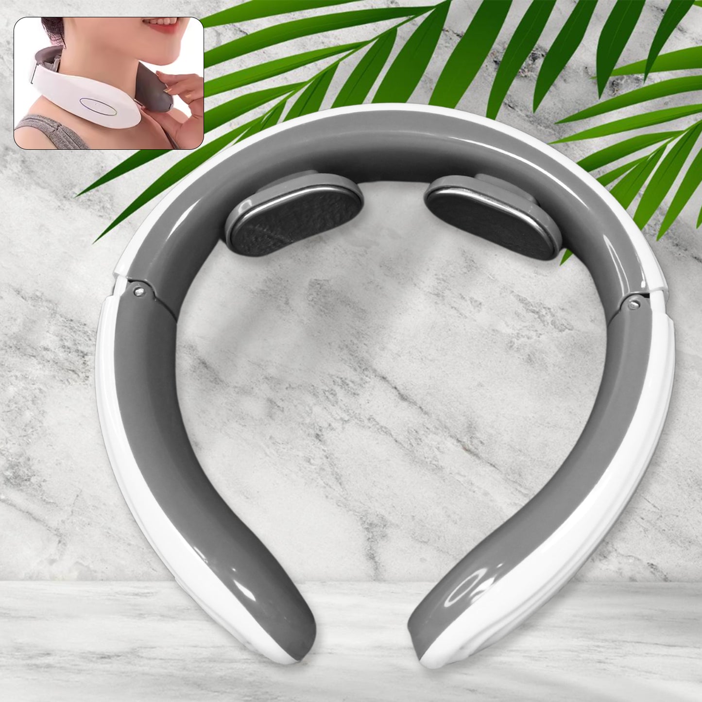 2-Head Smart Electric Neck & Back Pulse Massager – Deep Relief & Relaxation
